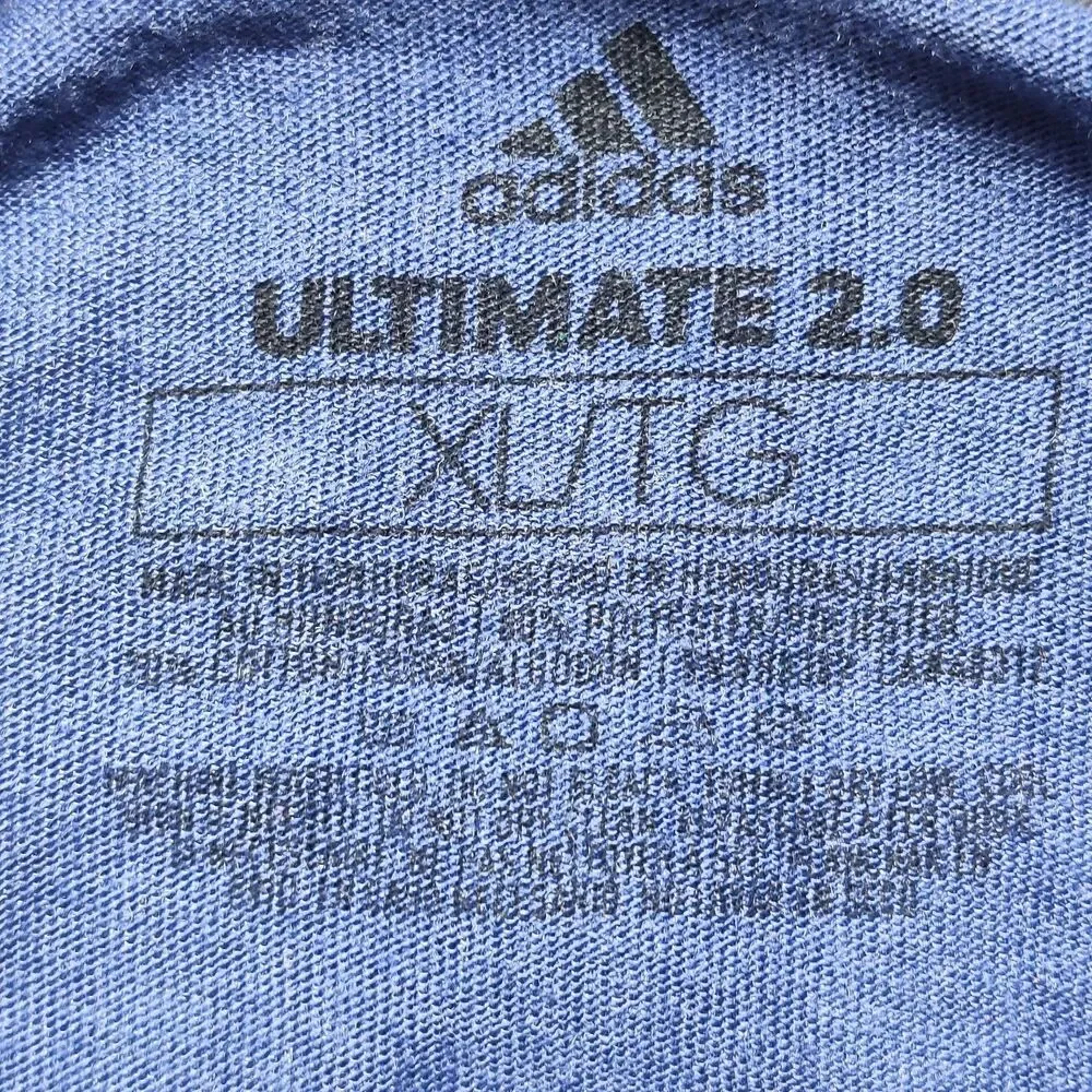 Adidas Ultimate 2.0 Tank Top Mens XL Blue Three Stripe Life Climalite Gym Shirt